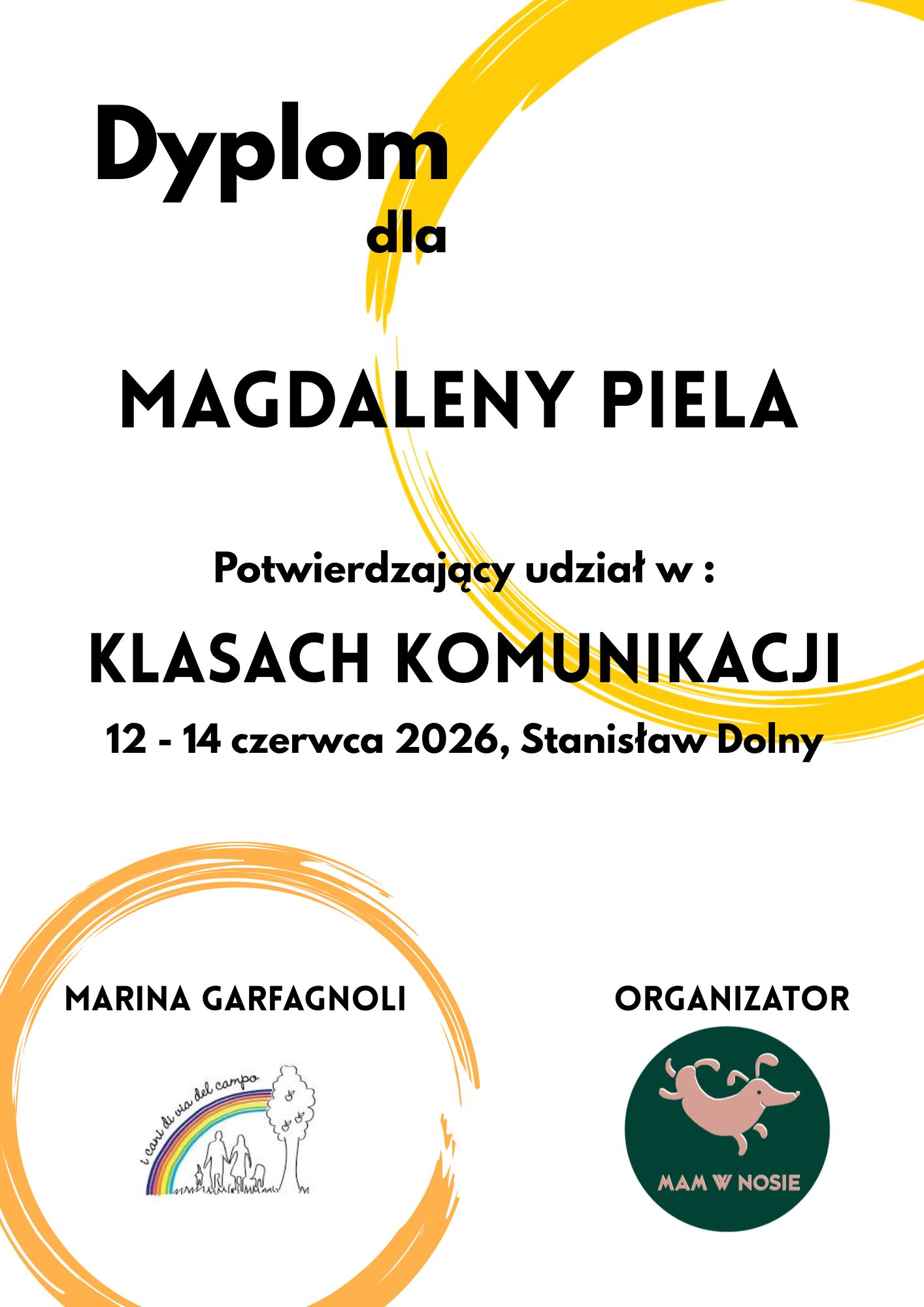 Certyfikat Klasy Komunikacji z Marina Garfagnoli
