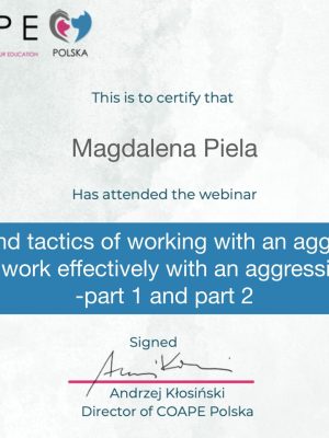 Certificate Agression COAPE-1
